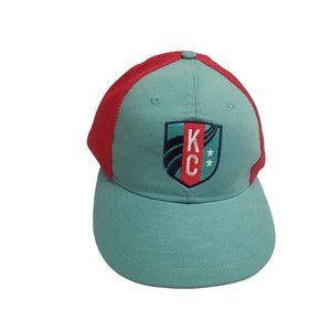Sandlot Goods KC Baseball Hat Snap Back Adjustable Cap Kanasas City Red Teal